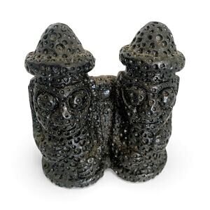 Vintage Dol Hareubangs Basalt Lava Stone Sculpture Fertility Black Figurine